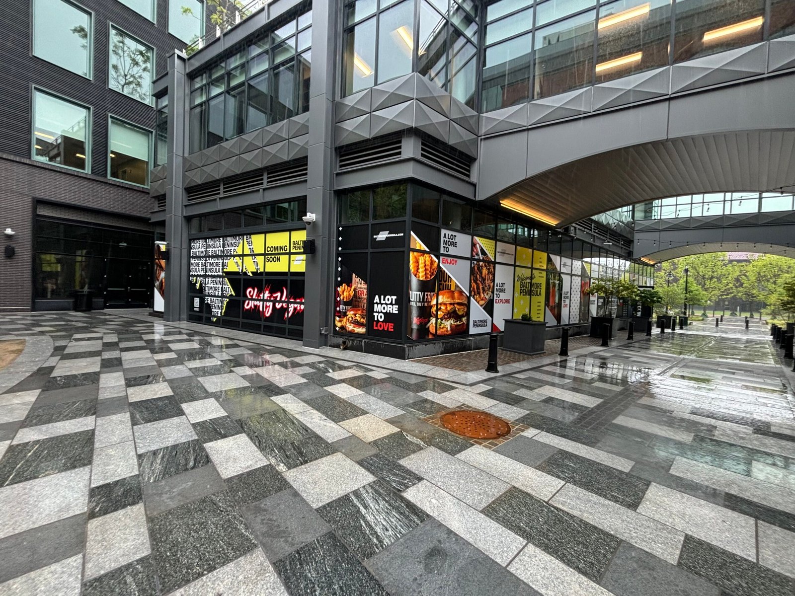 Baltimore restaurant storefront window graphics
